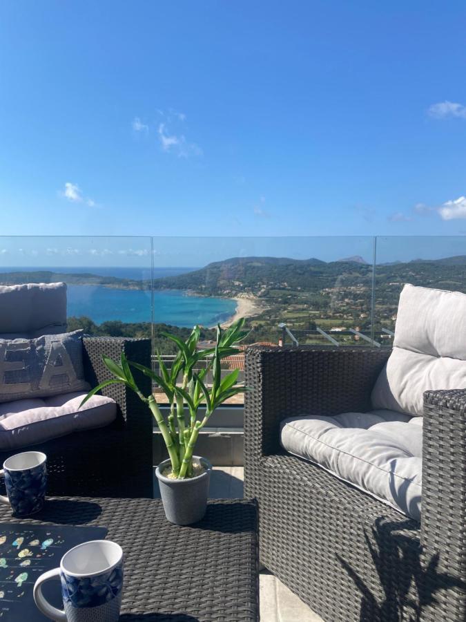 Haut De Villa - Vue Mer Avec Coucher De Soleil Каржез Экстерьер фото